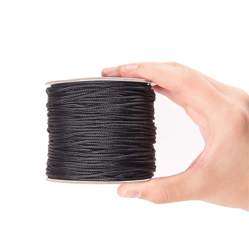 PH PandaHall 110 Yards 1.5mm Black Nylon Cord Wind Chime Cord Replacement Lift Shade Blind String for Windows Roman Rollers Repair Gardening Plant Waist Beading String for Bracelet Lanyard - Image 5